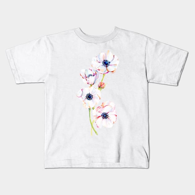 Asymmetrical Anemones Kids T-Shirt by QuirkybyDesign